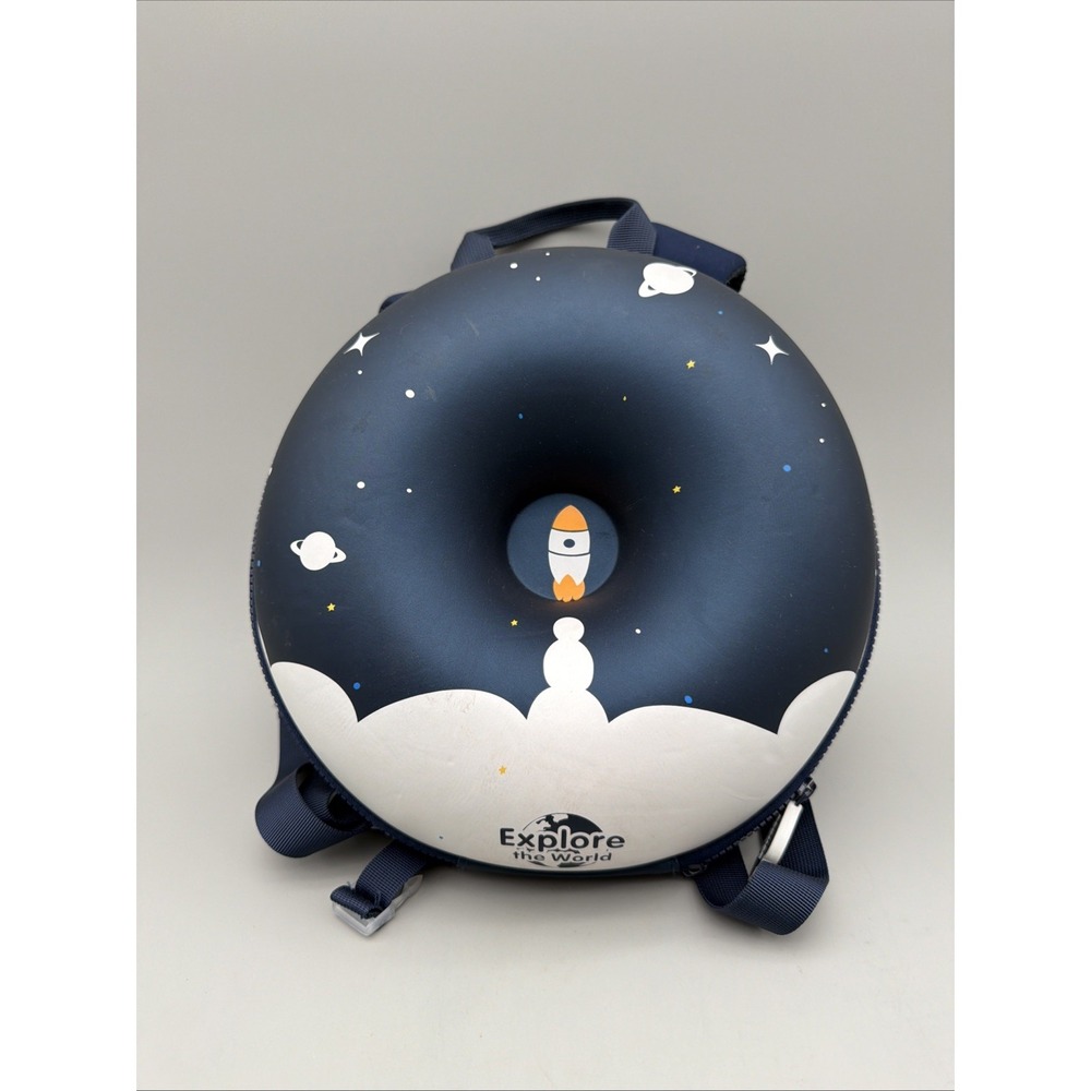 Lokass Hard Shell Backpack Explore the World Circular Kids Backpack Outerspace